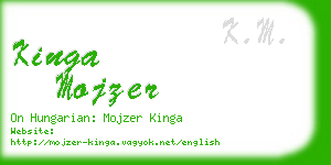 kinga mojzer business card